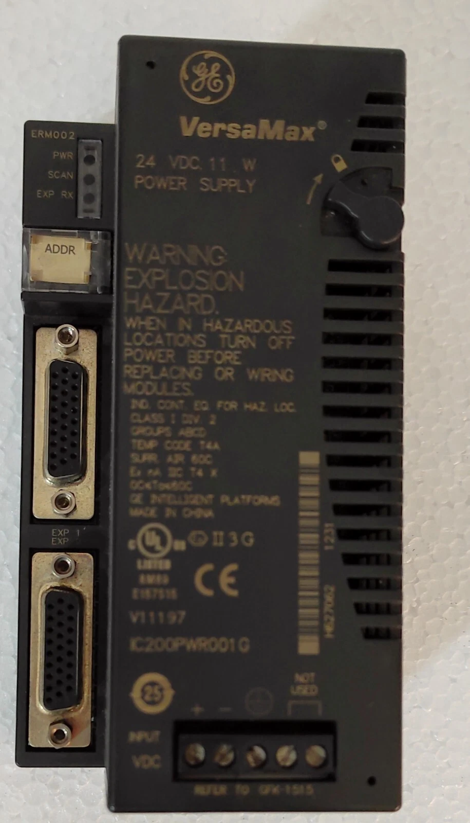 GE Fanuc IC200PWR001G VERSAMAX POWER SUPPLY 24VDC 11W